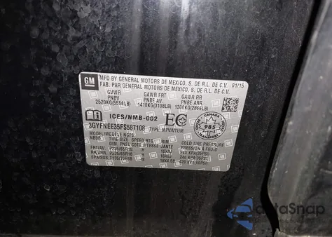 2015 Cadillac Srx Luxury Collection z USA, uszkodzony, nr VIN 3GYFNEE35FS587108